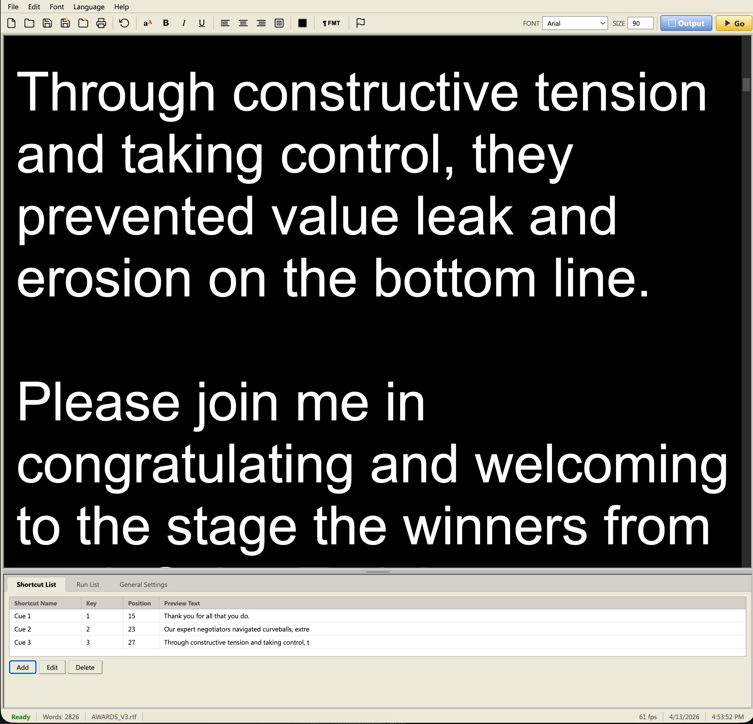 PrompterQ Interface